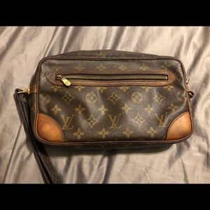 Authentic Louis Vuitton Marly dragonne wristlet